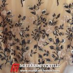 Tulle Two Tone Dull Spangles Embroidery Black