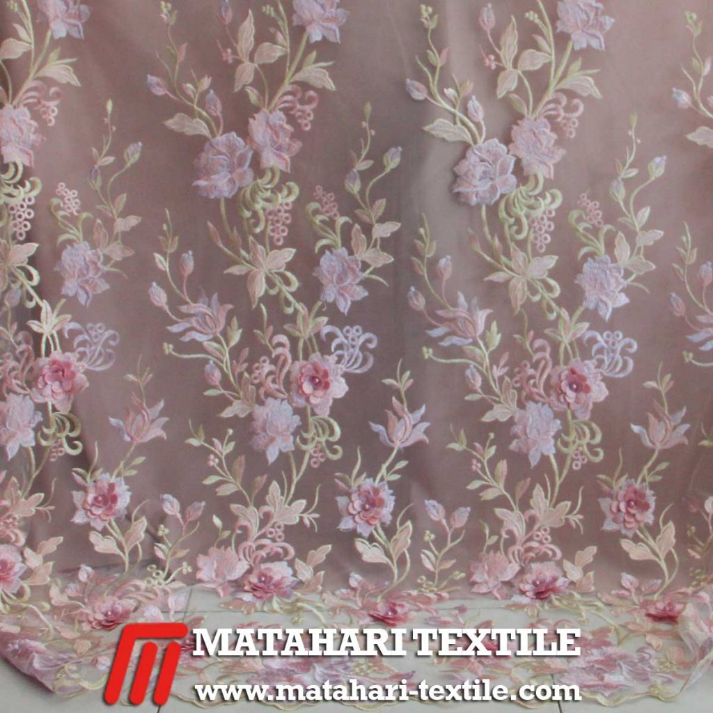 Floral 3D Dusty Pink by Matahari Textile