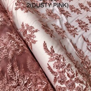 EMBROIDERY TULLE GA408-2(DUSTY PINK)