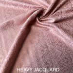 HEAVY JACQUARD SILK-ROSEGOLD