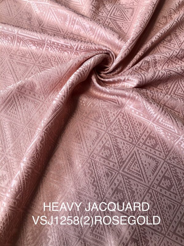 HEAVY JACQUARD SILK-ROSEGOLD