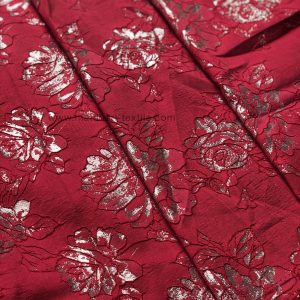 Jacquard Metallic Red