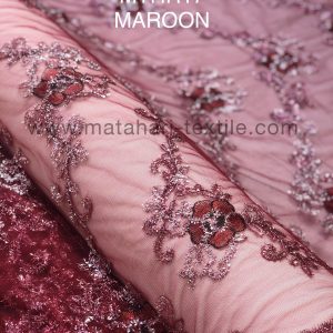 Embroidery Tulle MTHR17-MAROON