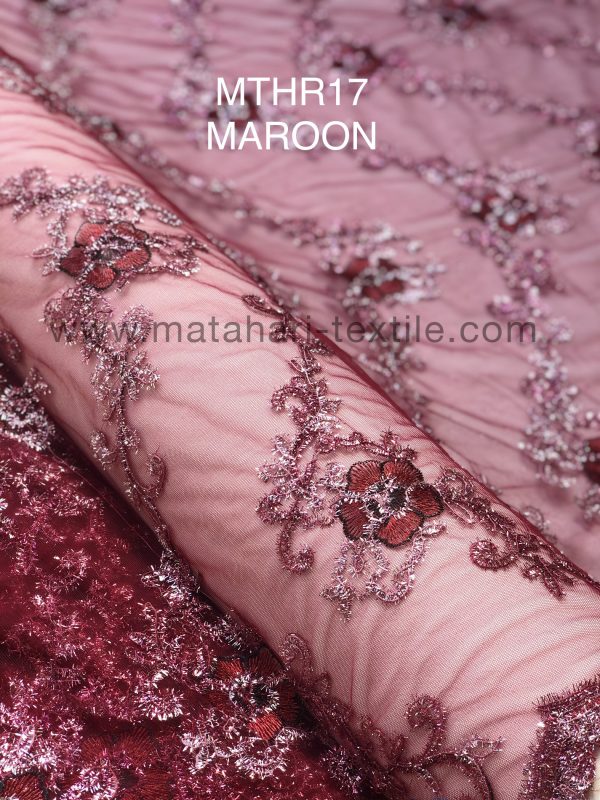 Embroidery Tulle MTHR17-MAROON