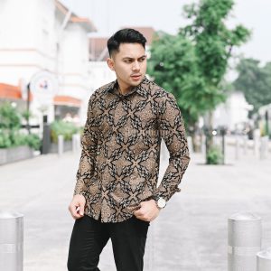 Jayabaya Batik Rajendra Kemeja Batik Pria Lengan Panjang