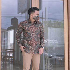 Jayabaya Batik JENGGALA Kemeja Batik Pria Lengan Panjang
